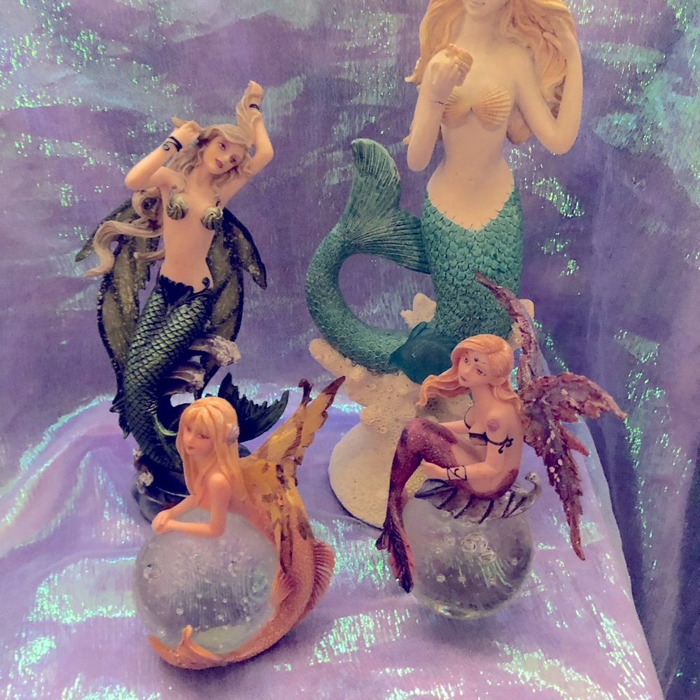 4 Mermaid Figurine Collectibles